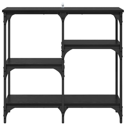 vidaXL Console Table Black Oak 80 x 29 x 75 cm Engineered Wood