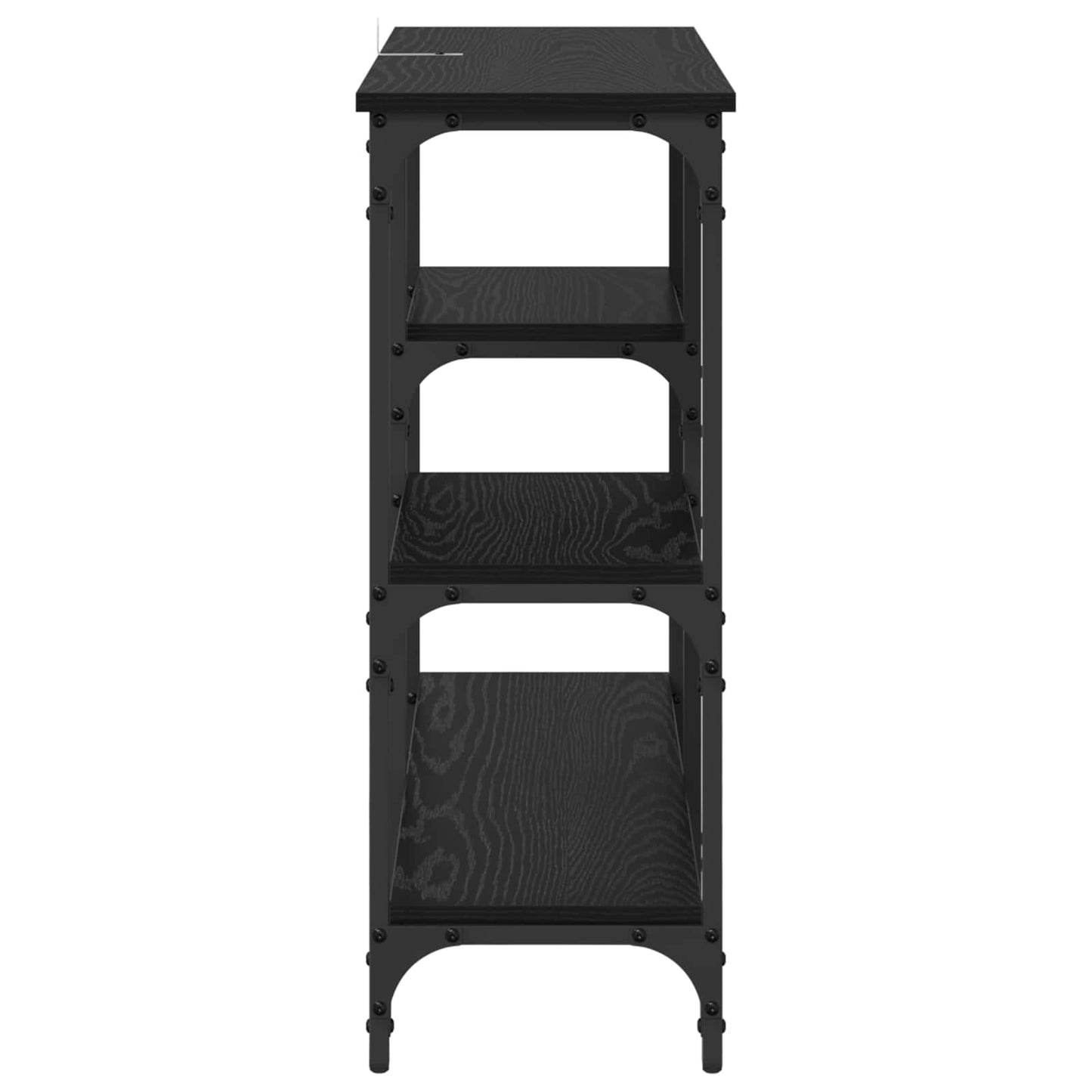 vidaXL Console Table Black Oak 80 x 29 x 75 cm Engineered Wood