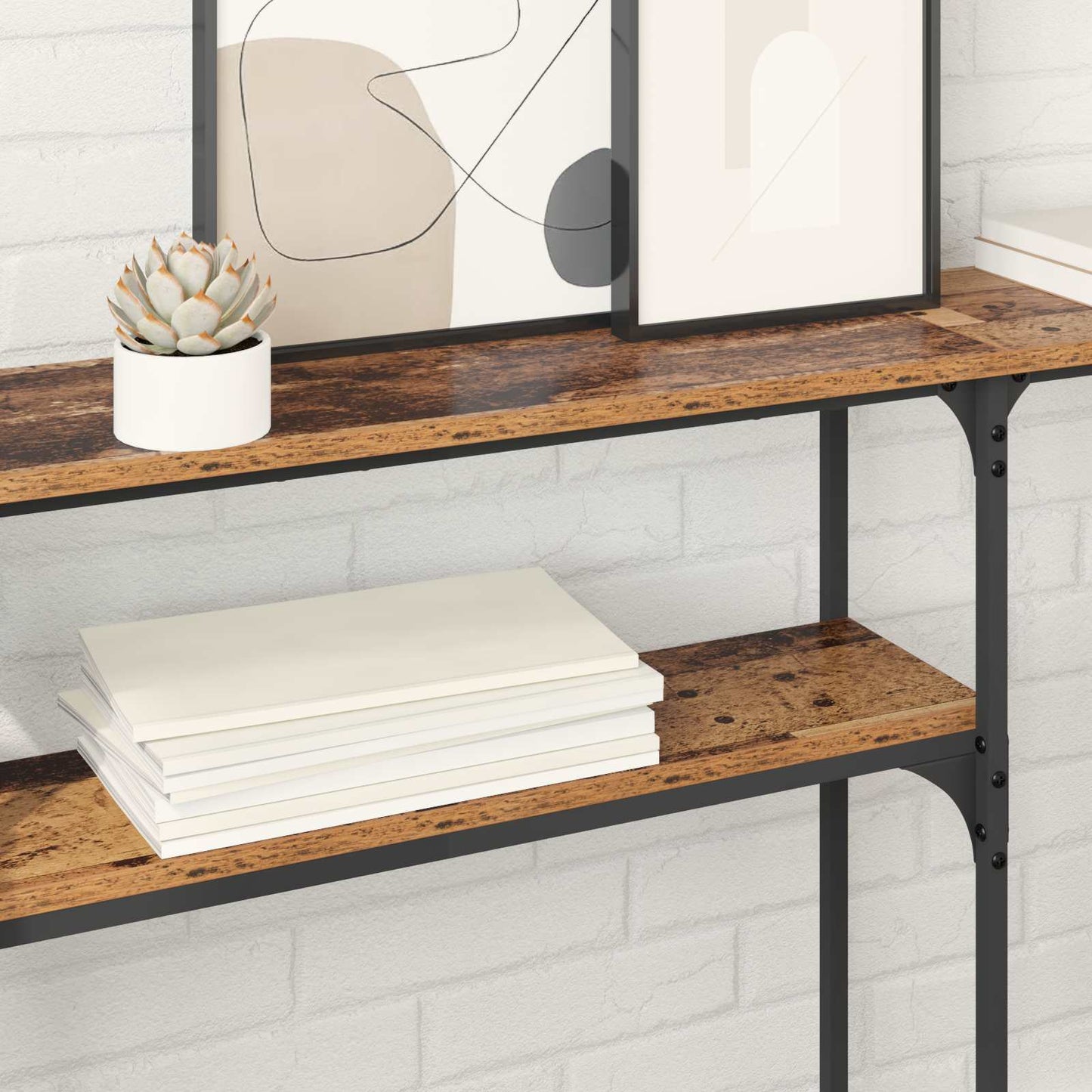 vidaXL ConsoleTable Old wood 145x22.5x75cm Engineered Wood