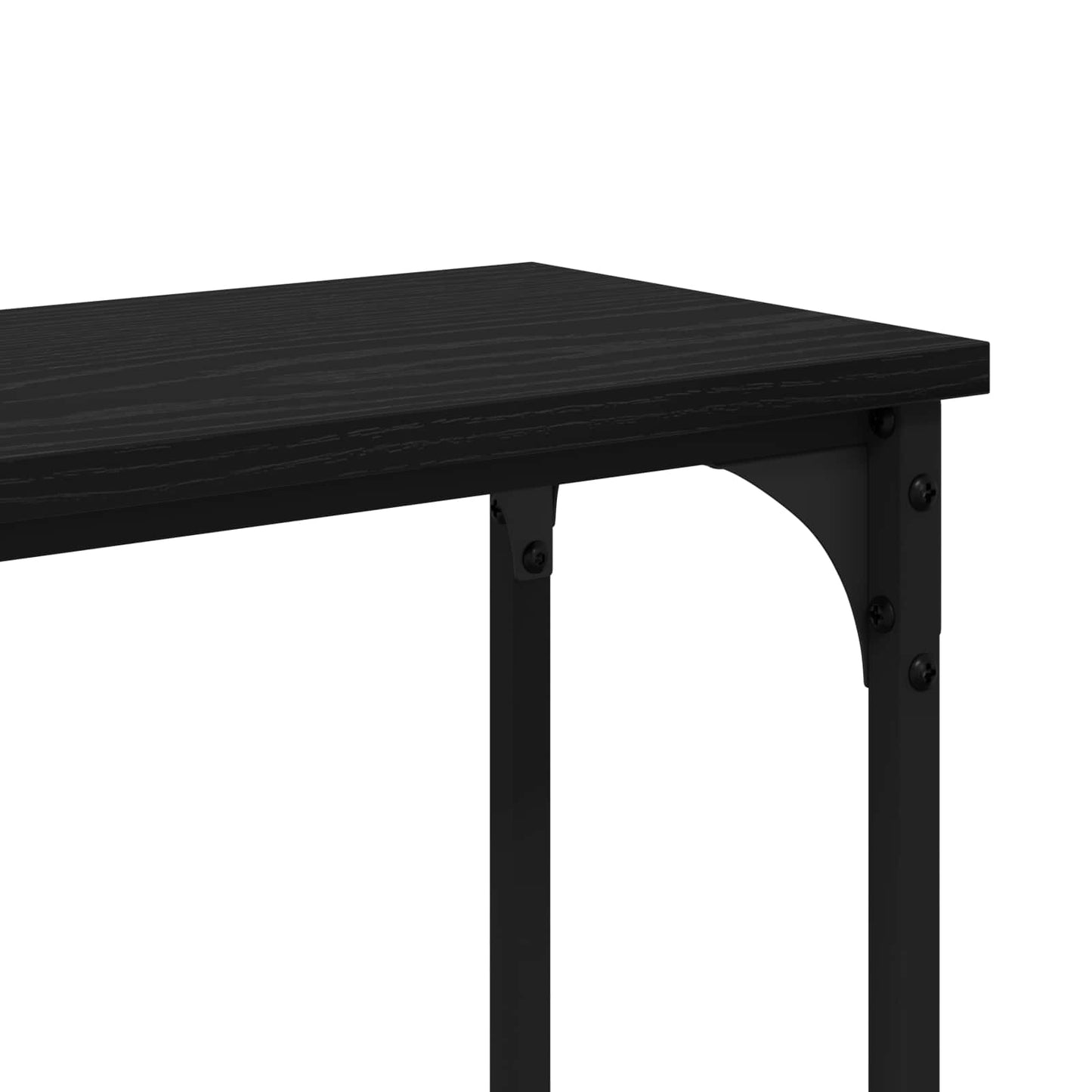 vidaXL ConsoleTable Black Oak 146 x 22.5 x 75 cm Engineered Wood
