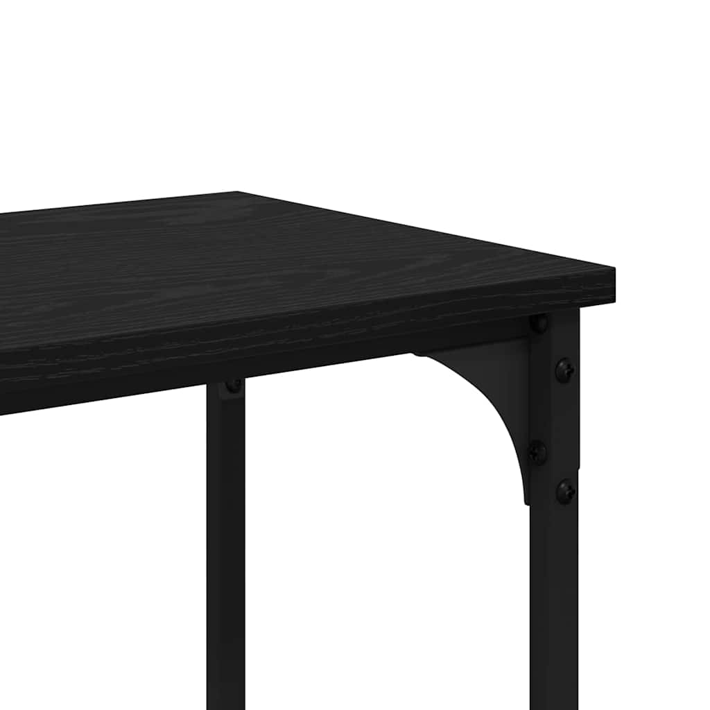 vidaXL Console Table Black Oak 150 x 29 x 75 cm