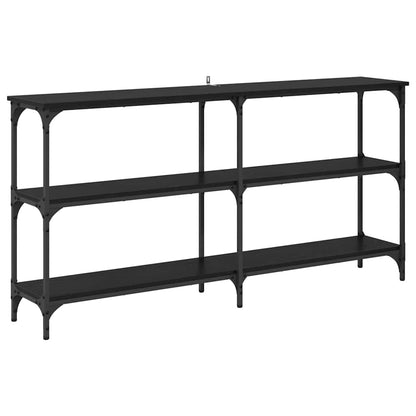 vidaXL Console Table Black Oak 150 x 29 x 75 cm