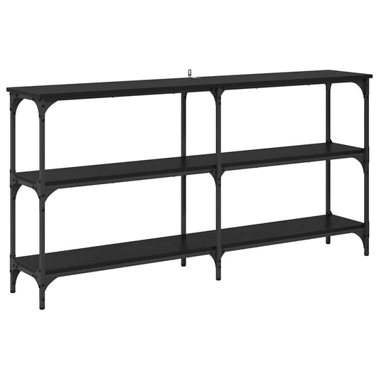 vidaXL Console Table Black Oak 150 x 29 x 75 cm
