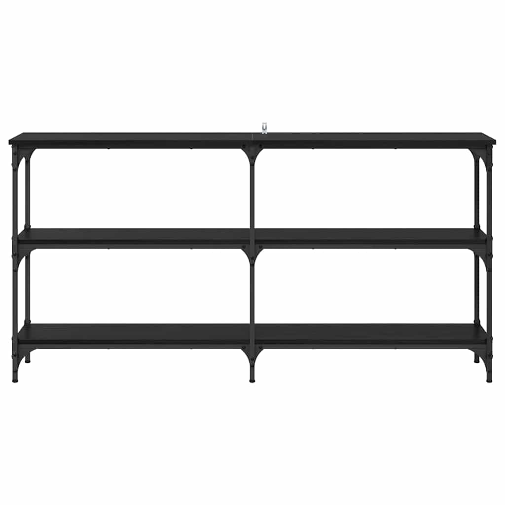 vidaXL Console Table Black Oak 150 x 29 x 75 cm