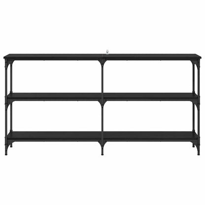 vidaXL Console Table Black Oak 150 x 29 x 75 cm