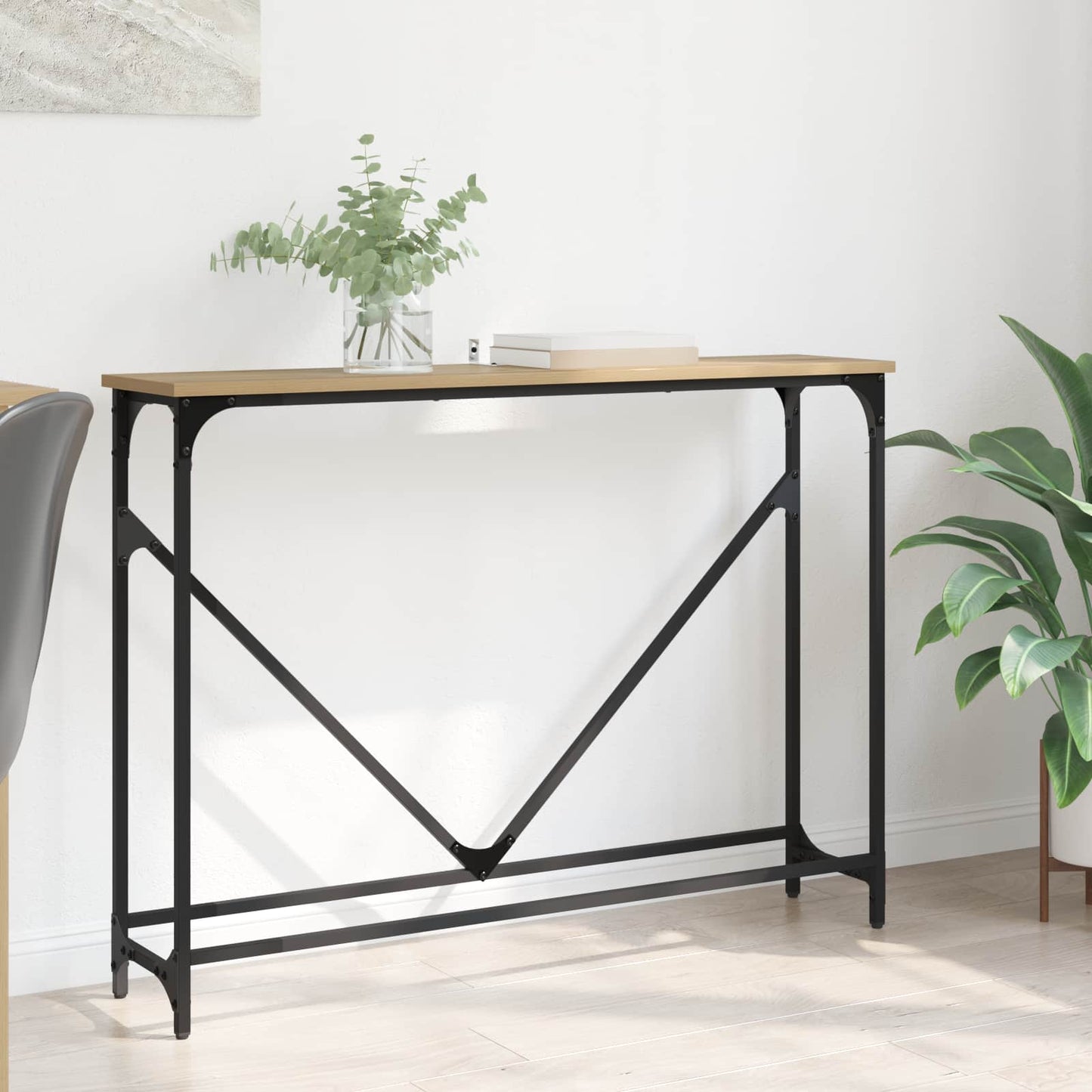 vidaXL Console Table Artisan Oak 102 x 23 x 75 cm Engineered Wood