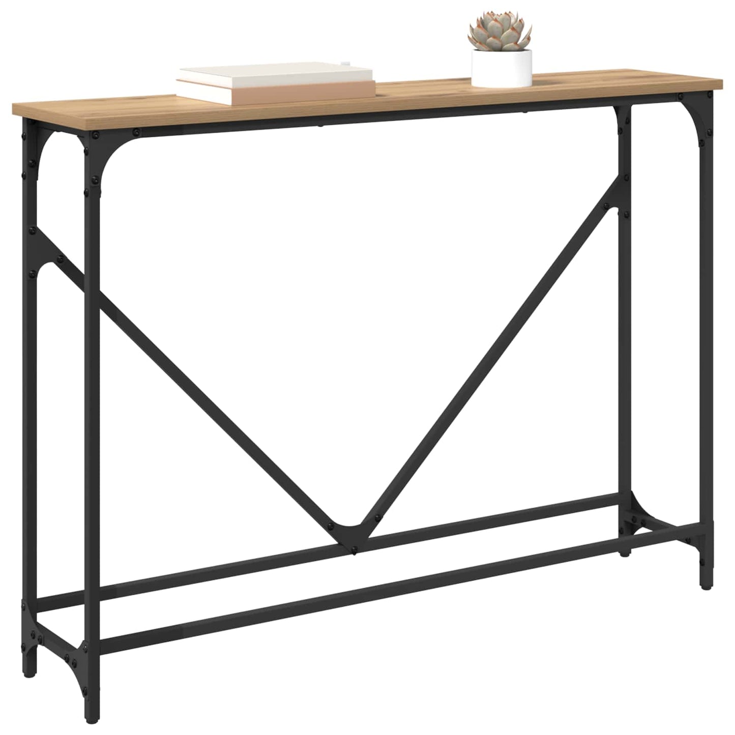 vidaXL Console Table Artisan Oak 102 x 23 x 75 cm Engineered Wood