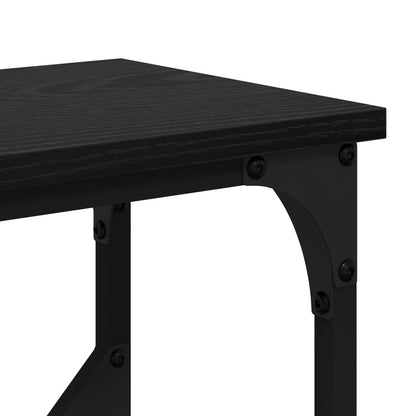 vidaXL Console Table Black Oak 102 x 23 x 75 cm Engineered Wood