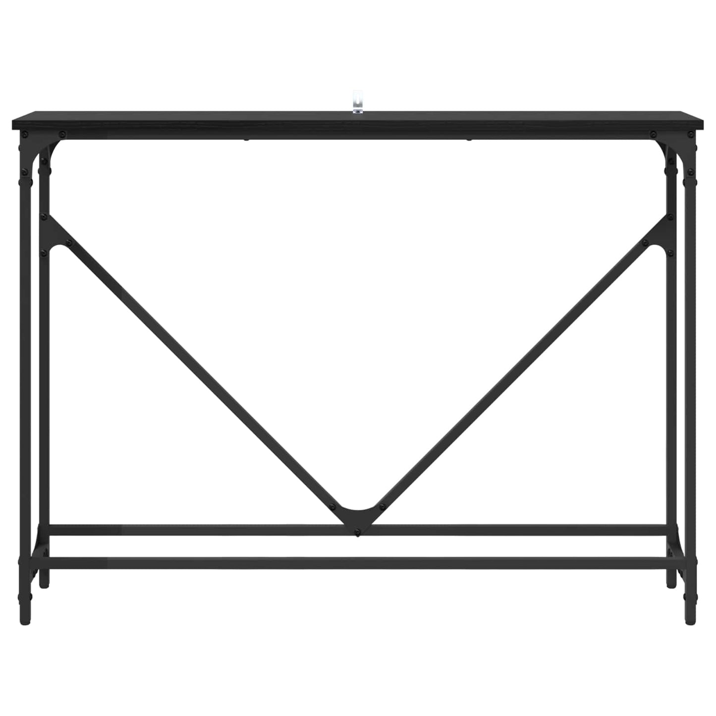 vidaXL Console Table Black Oak 102 x 23 x 75 cm Engineered Wood