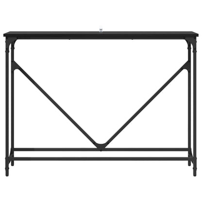 vidaXL Console Table Black Oak 102 x 23 x 75 cm Engineered Wood