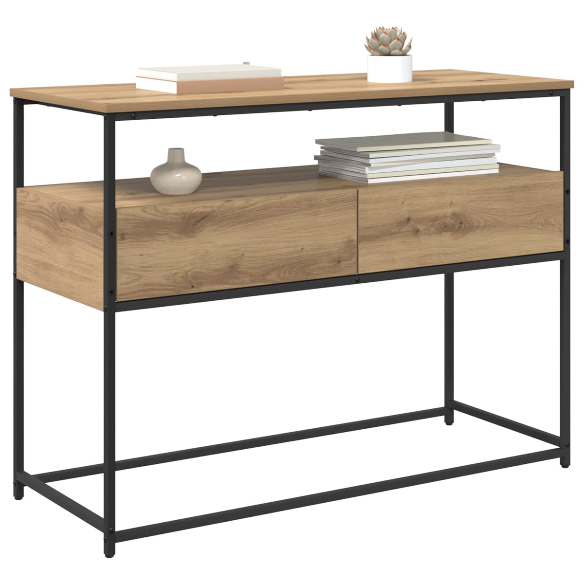 vidaXL Console Table Artisan Oak 100 x 40 x 75 cm Engineered Wood