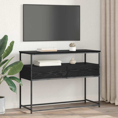 vidaXL Console Table Black Oak 100 x 40 x 75 cm Engineered Wood