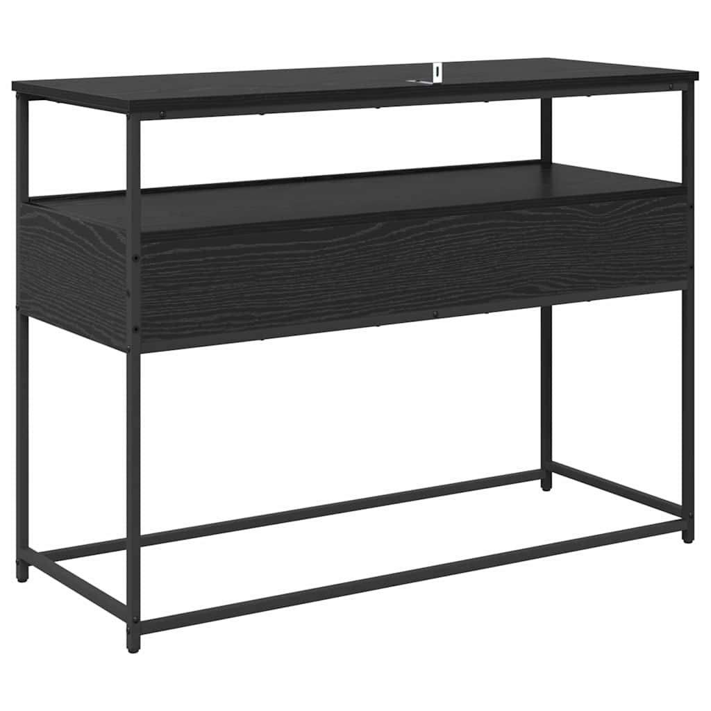 vidaXL Console Table Black Oak 100 x 40 x 75 cm Engineered Wood