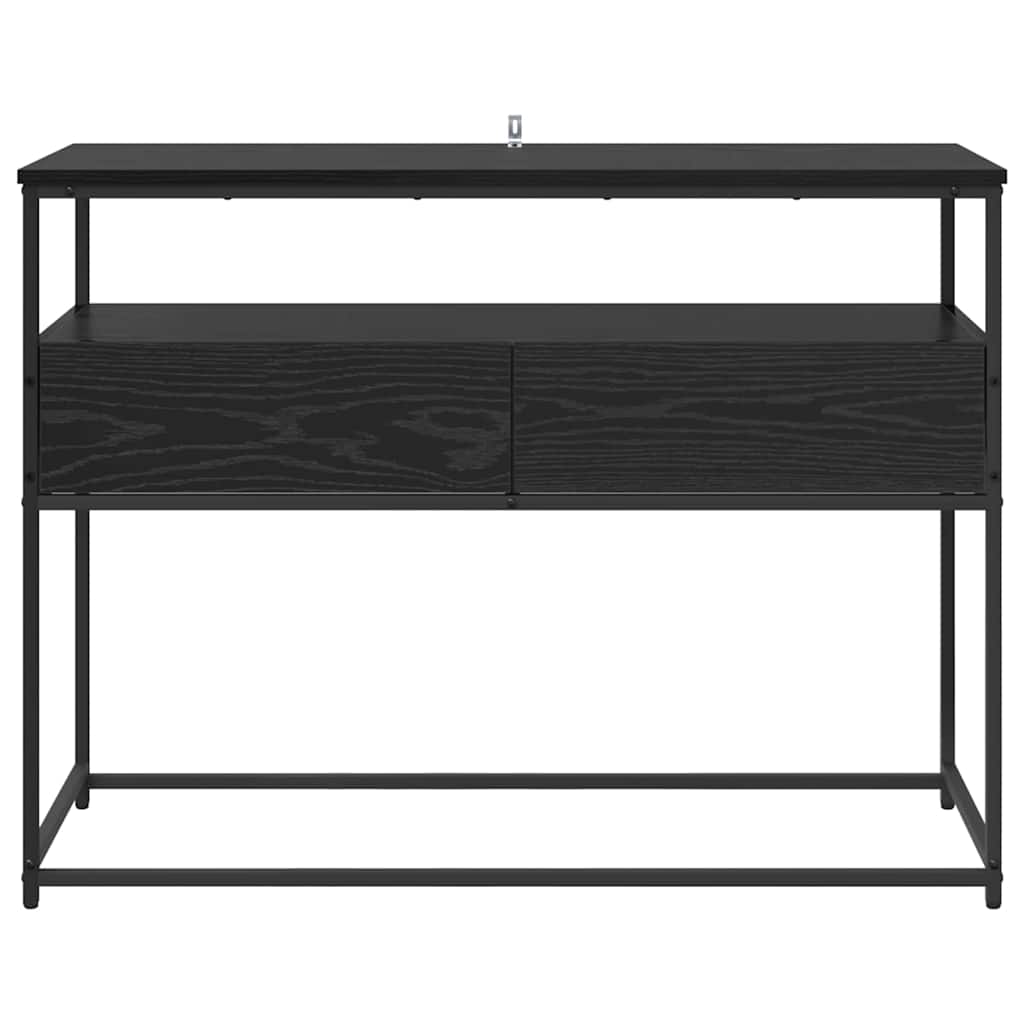 vidaXL Console Table Black Oak 100 x 40 x 75 cm Engineered Wood