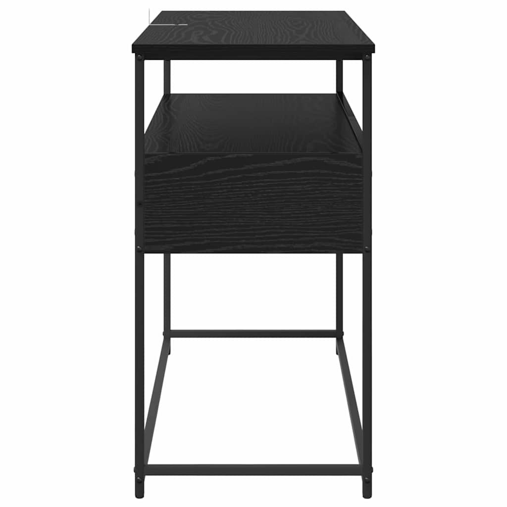 vidaXL Console Table Black Oak 100 x 40 x 75 cm Engineered Wood