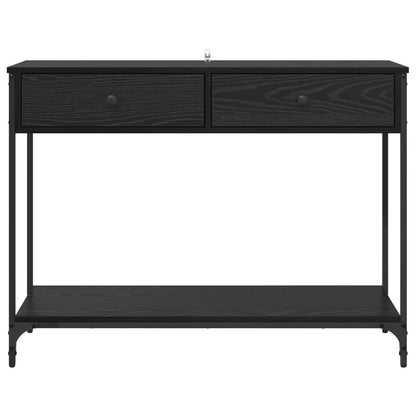 vidaXL Console Table Black Oak 100 x 34.5 x 75 cm Engineered Wood