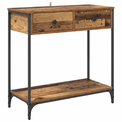 vidaXL Console Table Old Wood 75 x 34.5 x 75 cm Engineered Wood