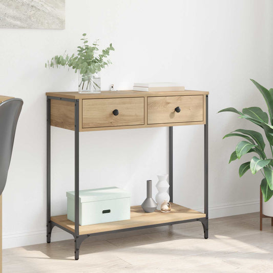 vidaXL Console Table Artisan Oak 75 x 34.5 x 75 cm Engineered Wood