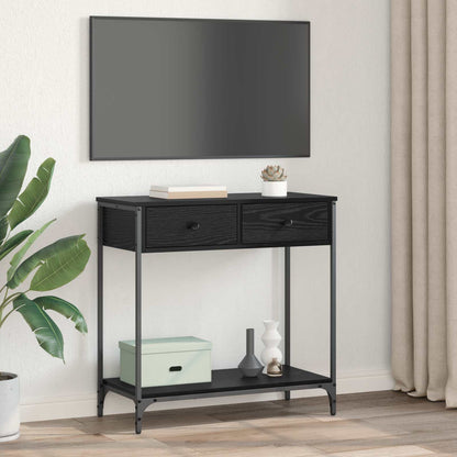 vidaXL Console Table Black Oak 75 x 34.5 x 75 cm Engineered Wood