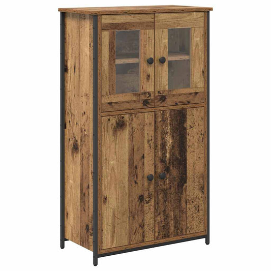 vidaXL Highboard Old Wood 62 x 32 x 106.5 cm Engineered Wood