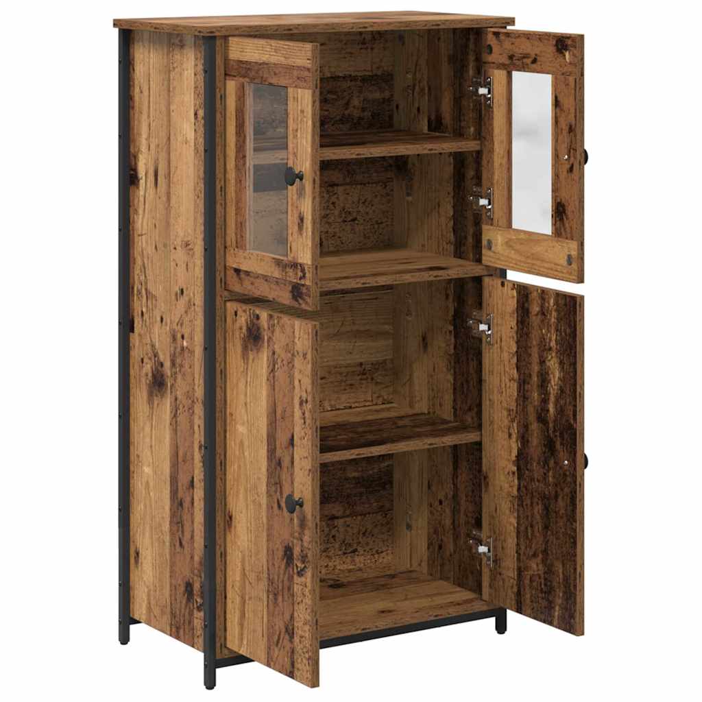 vidaXL Highboard Old Wood 62 x 32 x 106.5 cm Engineered Wood