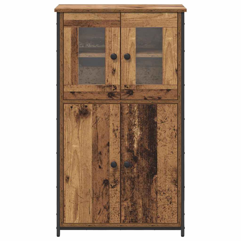 vidaXL Highboard Old Wood 62 x 32 x 106.5 cm Engineered Wood