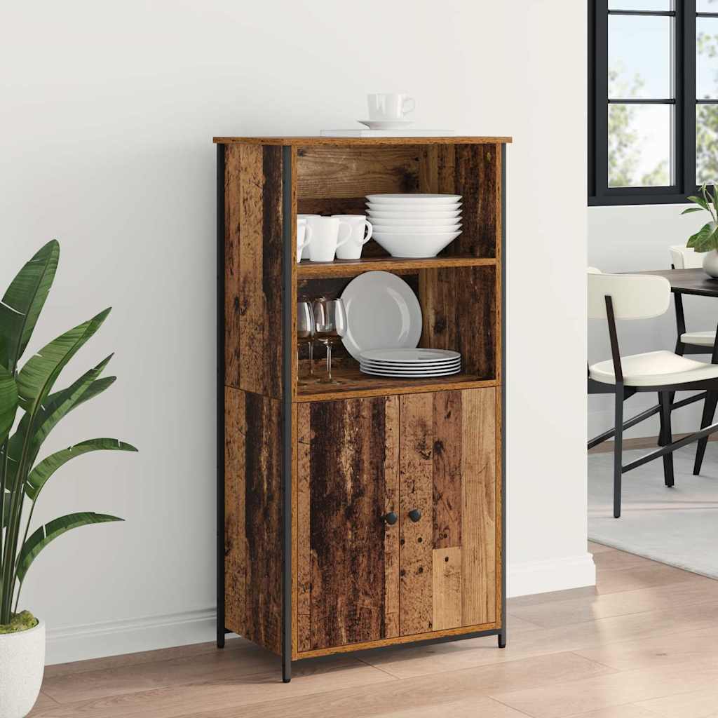 vidaXL Highboard Old Wood 62 x 36 x 121.5 cm Engineered Wood