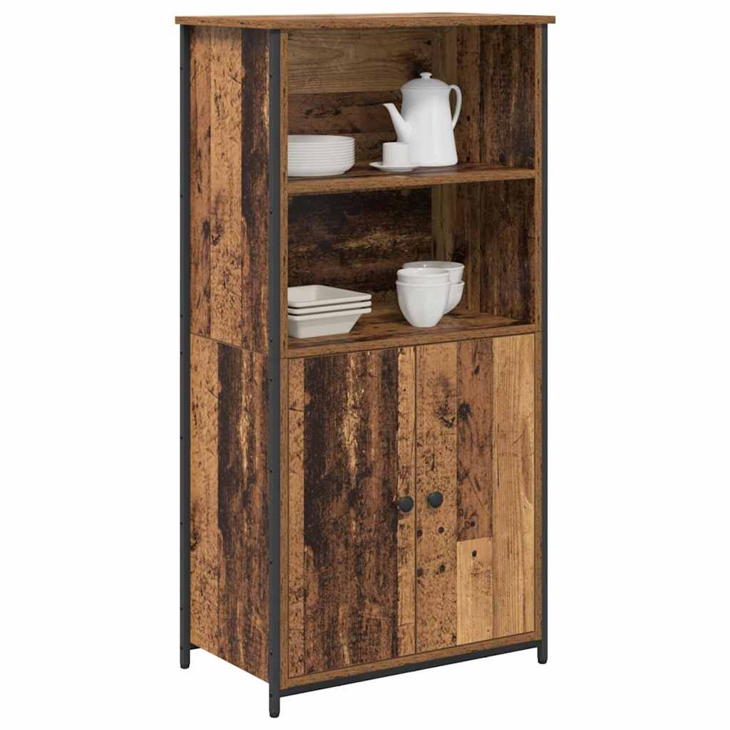 vidaXL Highboard Old Wood 62 x 36 x 121.5 cm Engineered Wood