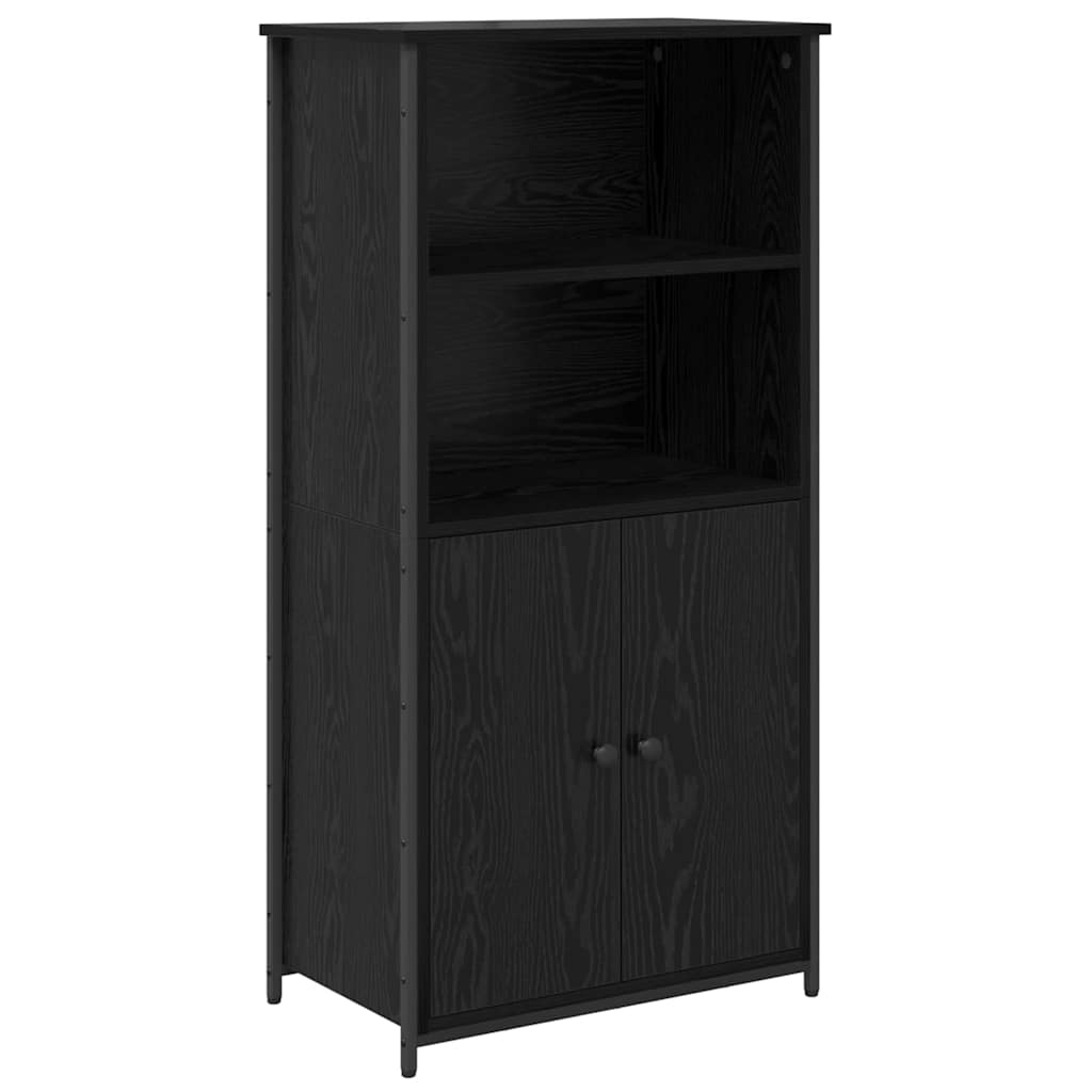 vidaXL Highboard Black Oak 62 x 36 x 121.5 cm Engineered Wood