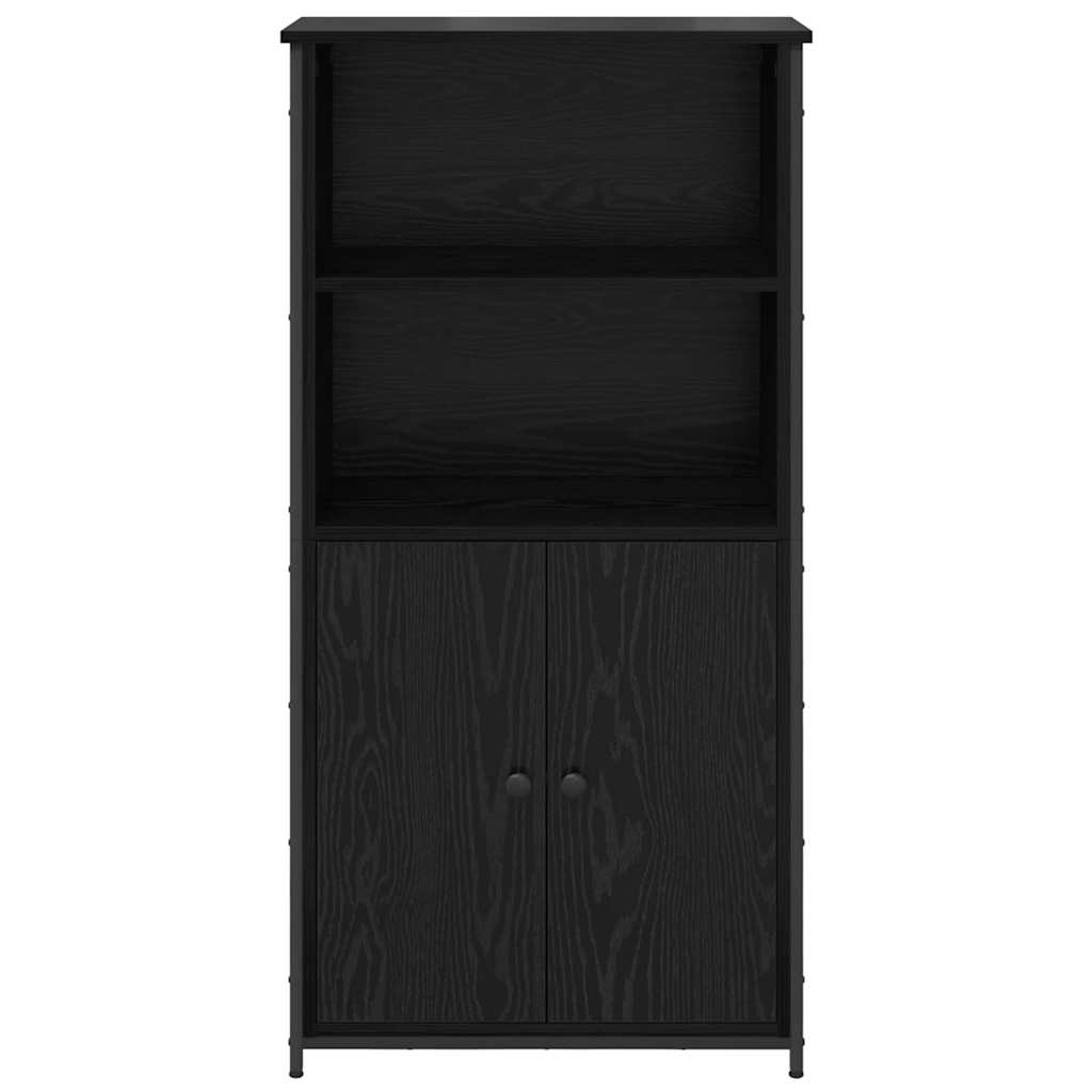 vidaXL Highboard Black Oak 62 x 36 x 121.5 cm Engineered Wood