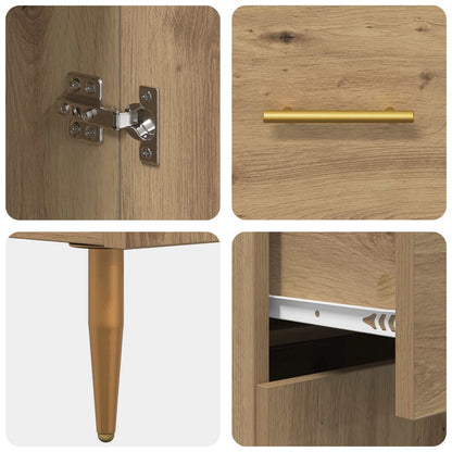vidaXL Sideboard Artisan Oak 69.5 x 34 x 90 cm Engineered Wood