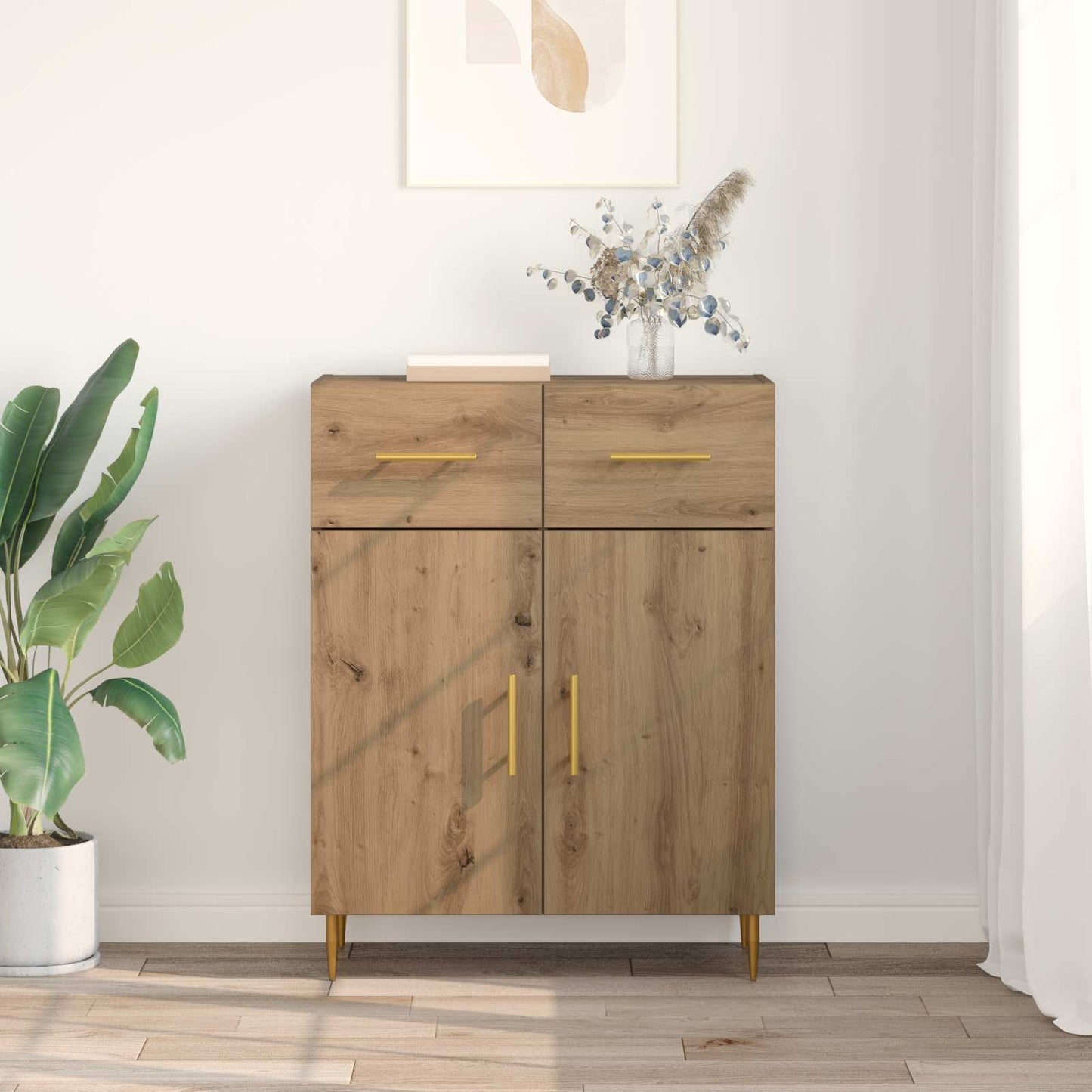 vidaXL Sideboard Artisan Oak 69.5 x 34 x 90 cm Engineered Wood