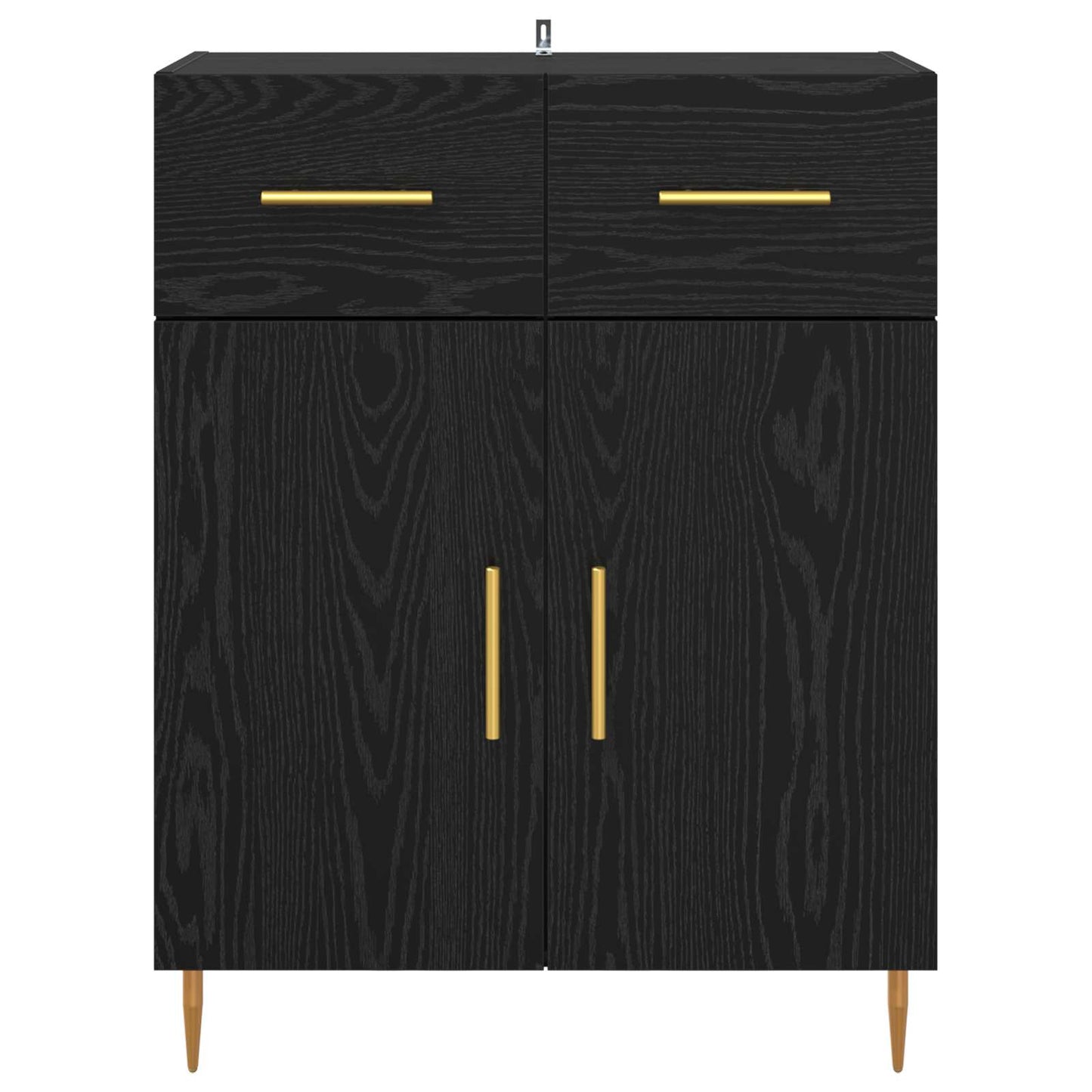 vidaXL Sideboard Black Oak 69.5 x 34 x 90 cm Engineered Wood