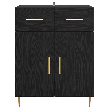 vidaXL Sideboard Black Oak 69.5 x 34 x 90 cm Engineered Wood