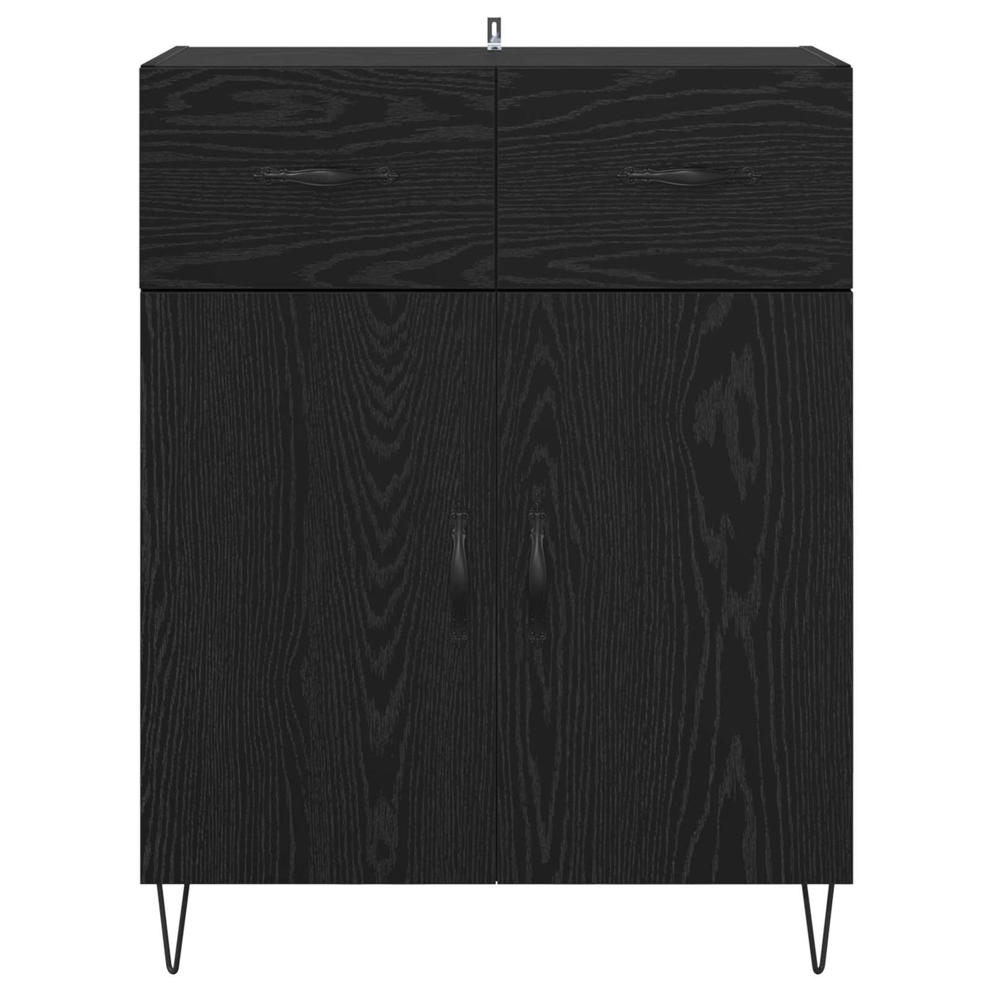 vidaXL Sideboard Black Oak 69.5 x 34 x 90 cm Engineered Wood