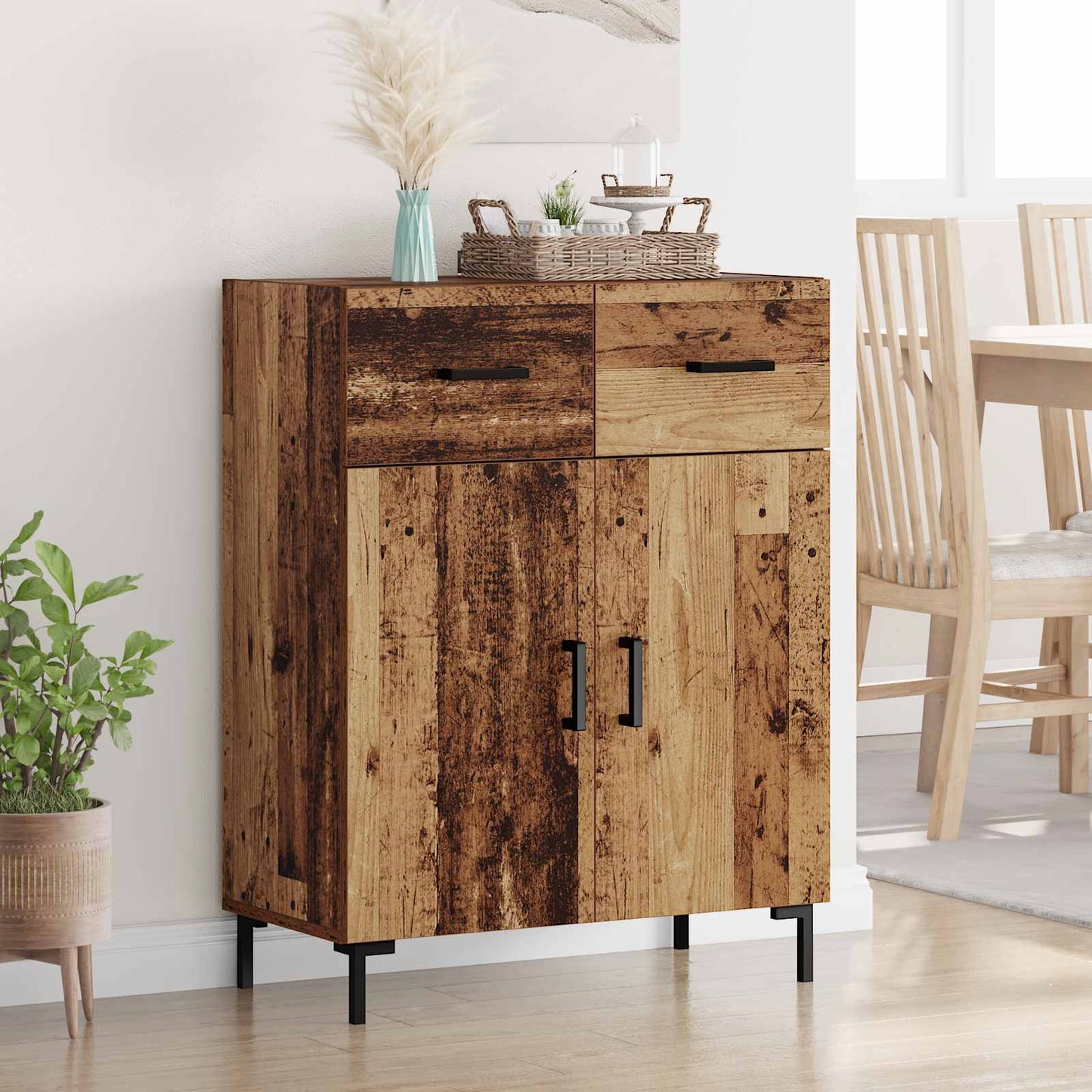 vidaXL Sideboard Old Wood 69.5 x 34 x 90 cm Engineered Wood