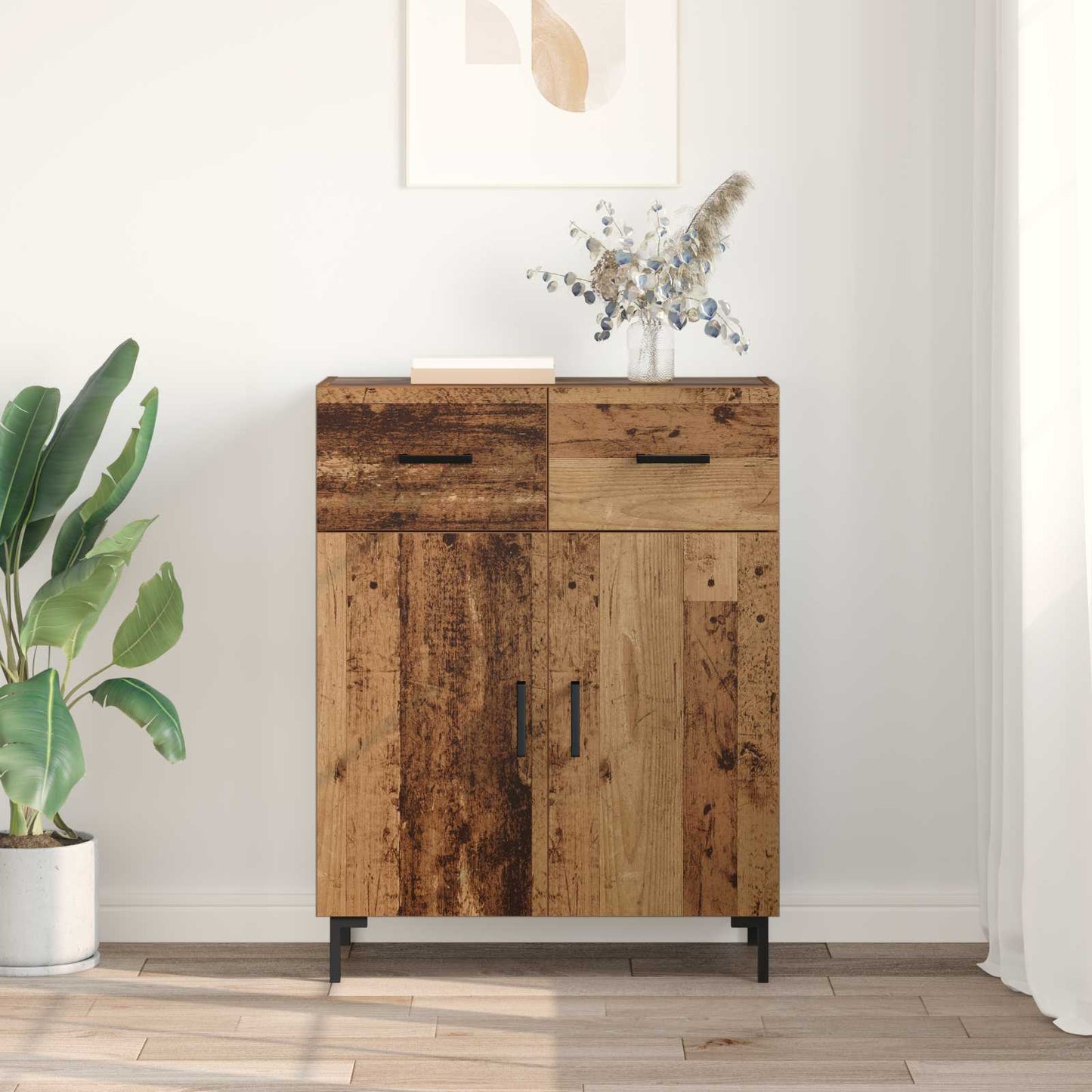 vidaXL Sideboard Old Wood 69.5 x 34 x 90 cm Engineered Wood