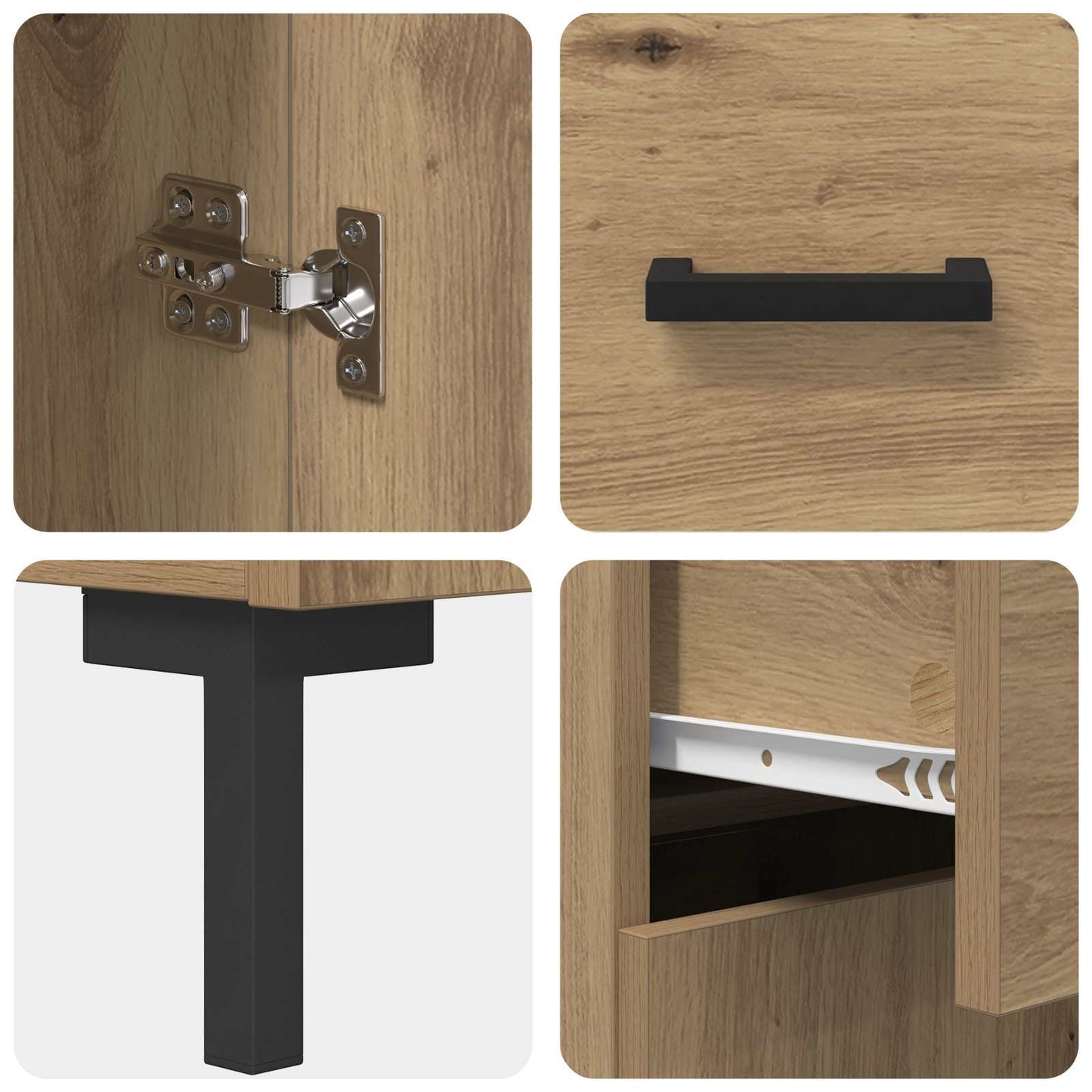 vidaXL Sideboard Artisan Oak 69.5 x 34 x 90 cm Engineered Wood