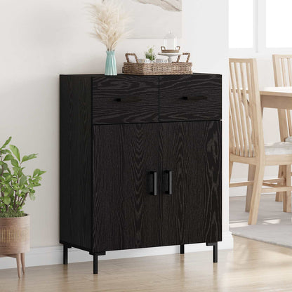 vidaXL Sideboard Black Oak 69.5 x 34 x 90 cm Engineered Wood