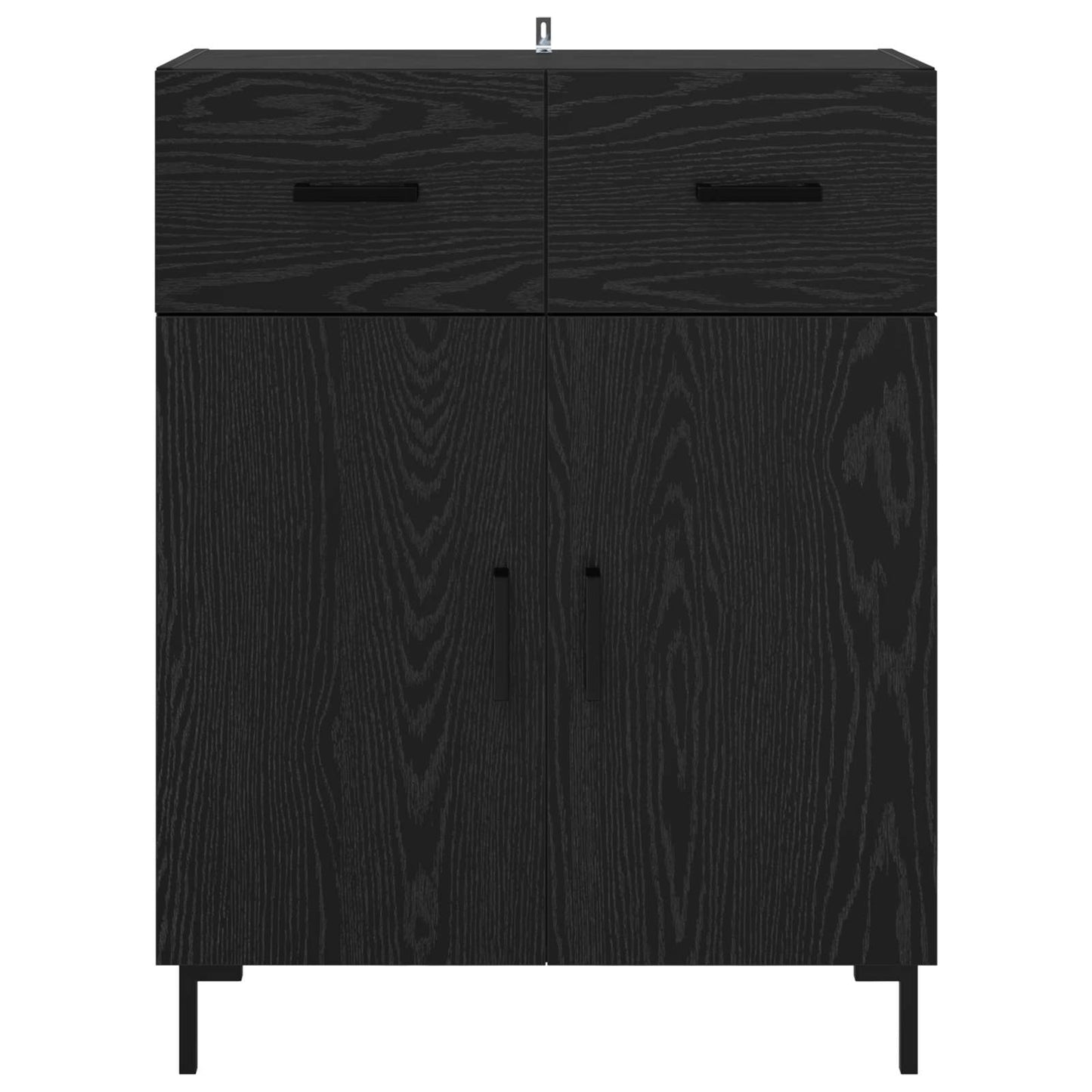 vidaXL Sideboard Black Oak 69.5 x 34 x 90 cm Engineered Wood