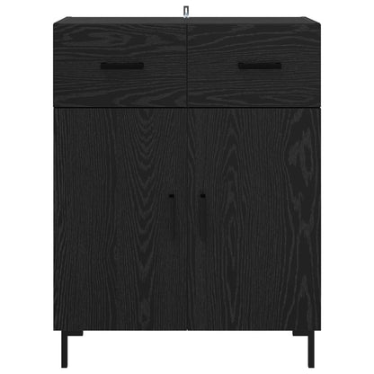 vidaXL Sideboard Black Oak 69.5 x 34 x 90 cm Engineered Wood