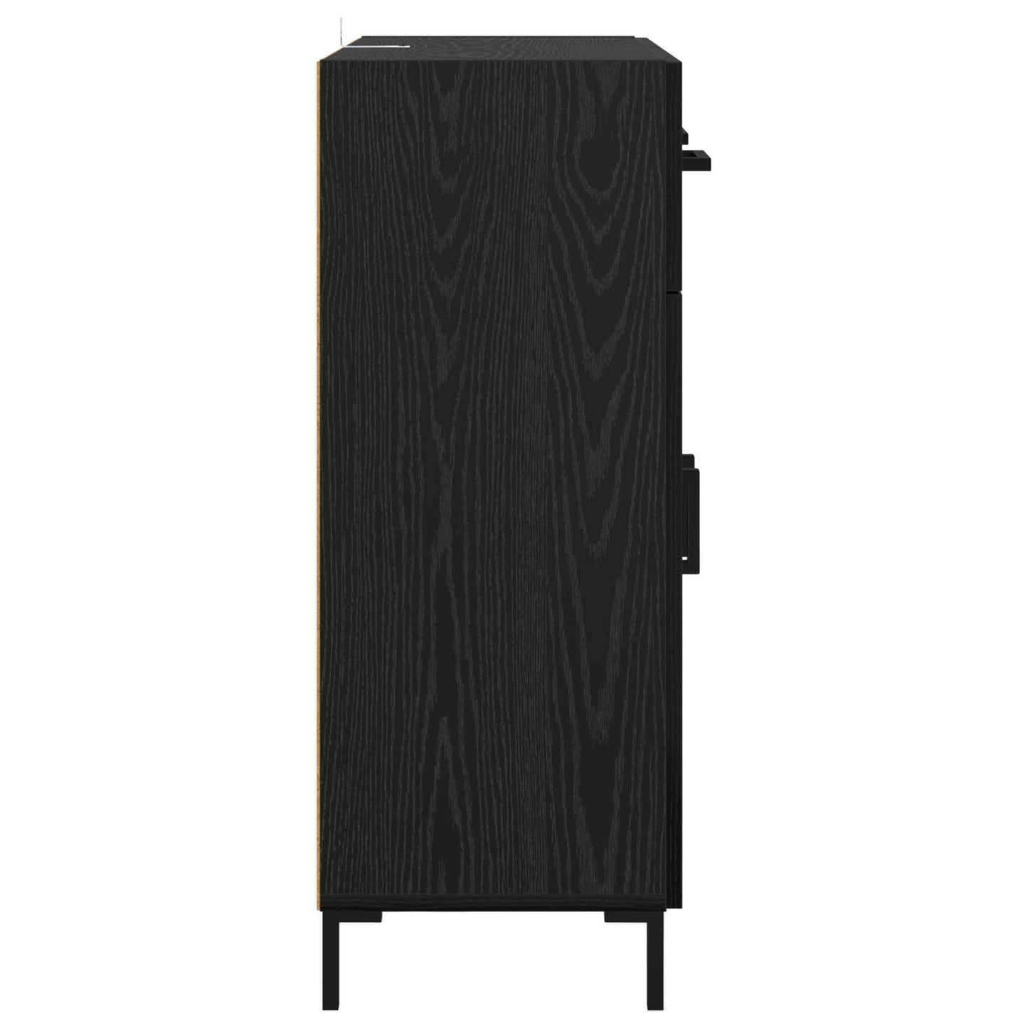vidaXL Sideboard Black Oak 69.5 x 34 x 90 cm Engineered Wood