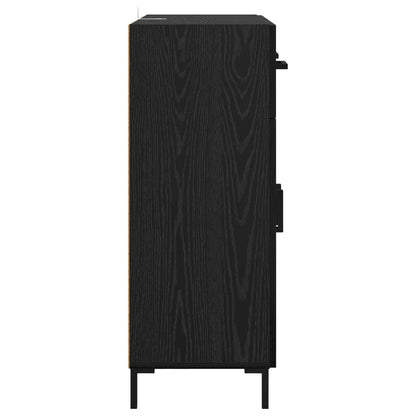 vidaXL Sideboard Black Oak 69.5 x 34 x 90 cm Engineered Wood