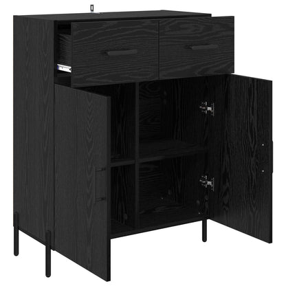 vidaXL Sideboard Black Oak 69.5 x 34 x 90 cm Engineered Wood