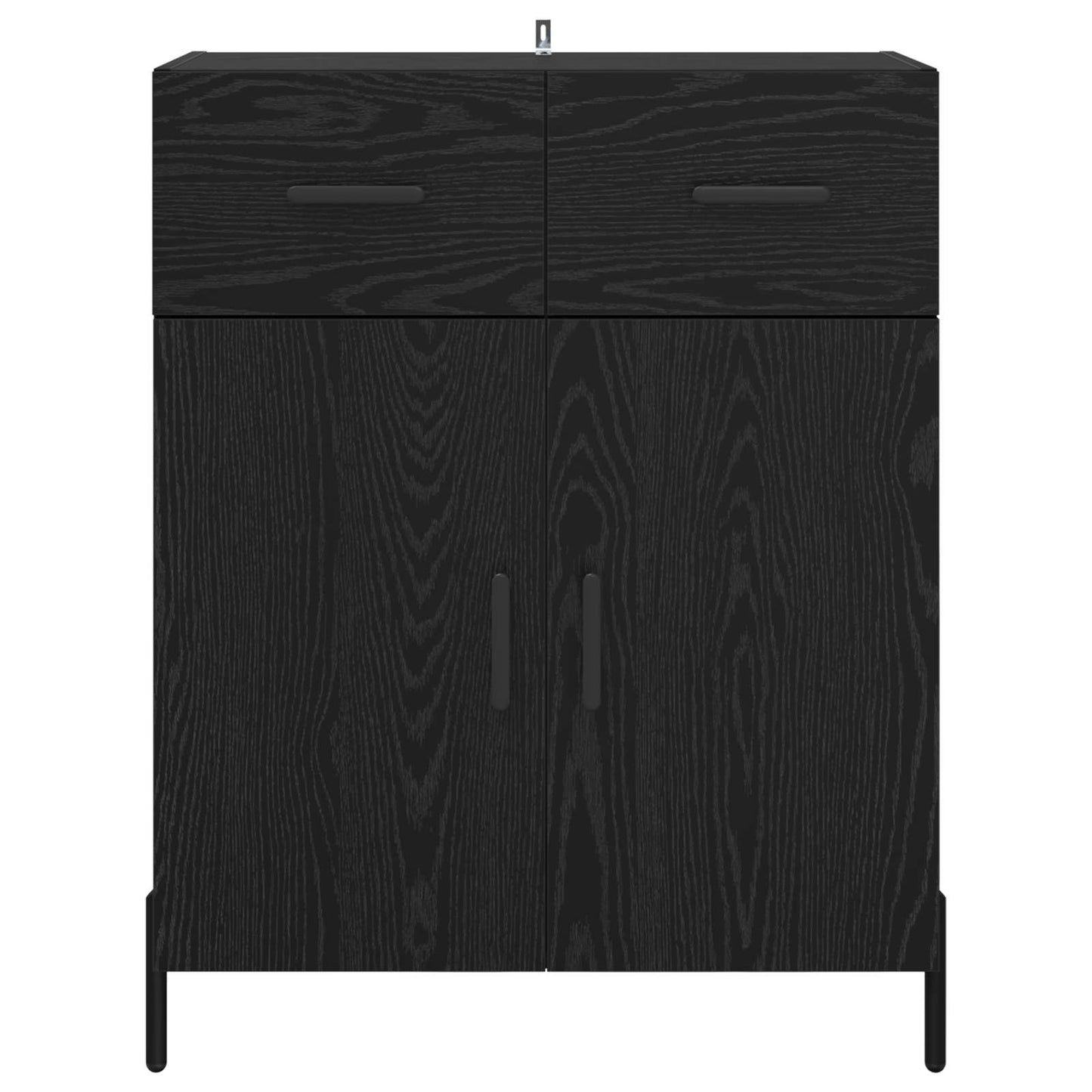 vidaXL Sideboard Black Oak 69.5 x 34 x 90 cm Engineered Wood
