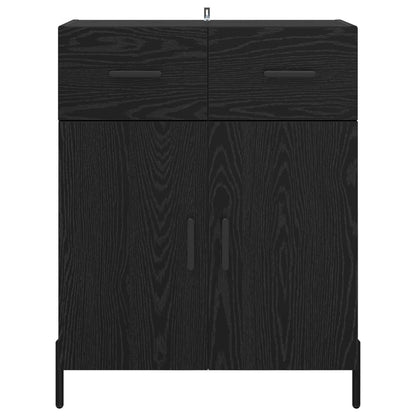 vidaXL Sideboard Black Oak 69.5 x 34 x 90 cm Engineered Wood