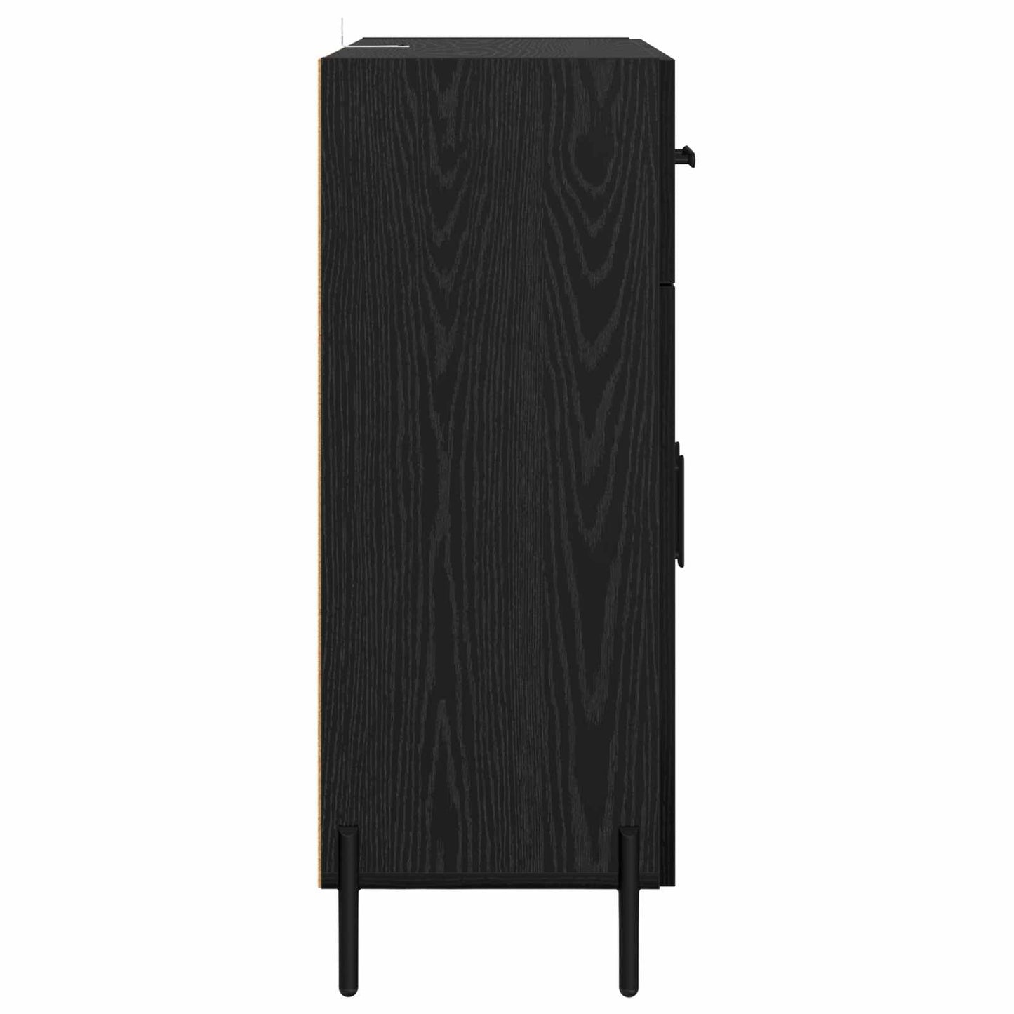 vidaXL Sideboard Black Oak 69.5 x 34 x 90 cm Engineered Wood