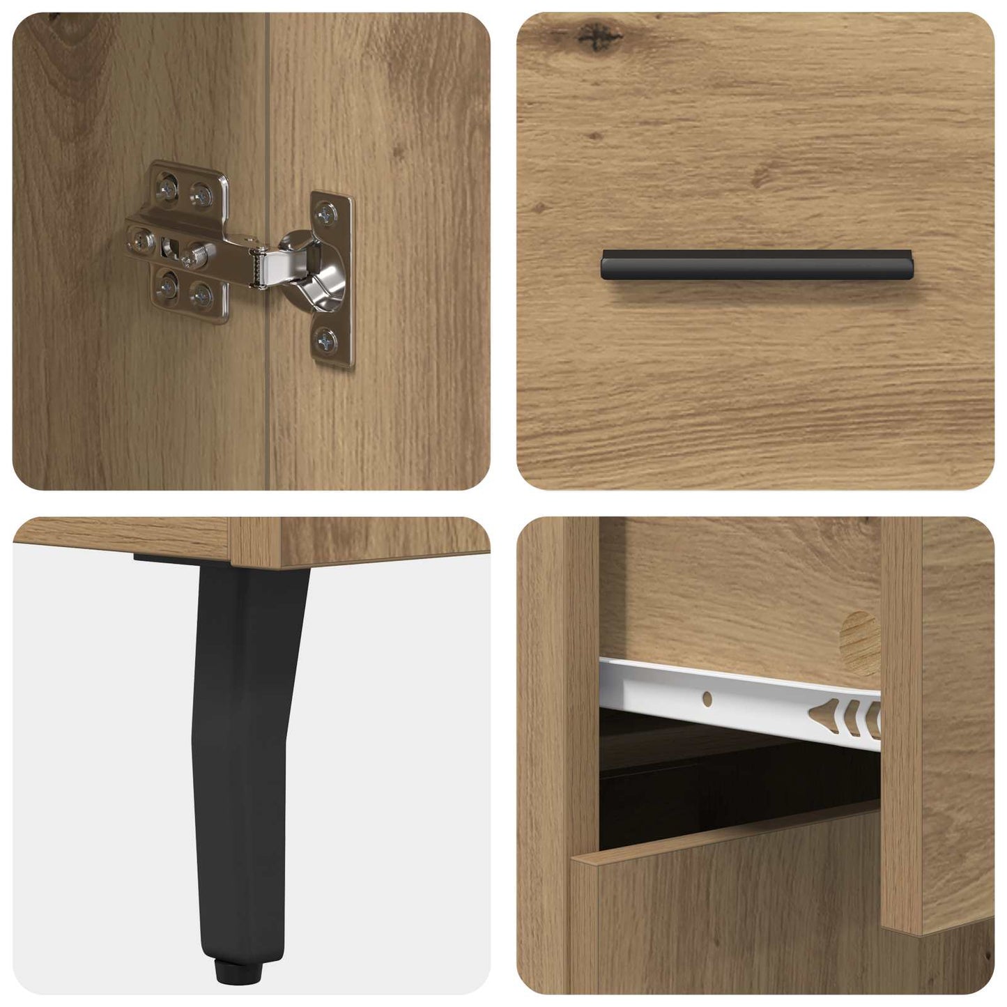 vidaXL Sideboard Artisan Oak 69.5 x 34 x 90 cm Engineered Wood