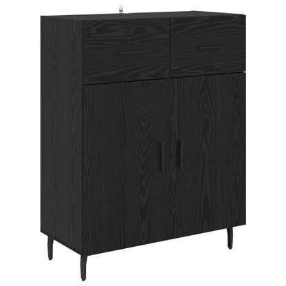 vidaXL Sideboard Black Oak 69.5 x 34 x 90 cm Engineered Wood