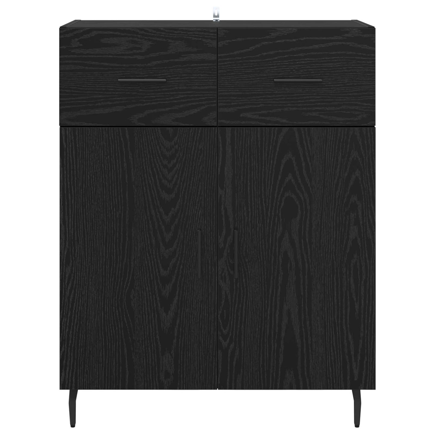 vidaXL Sideboard Black Oak 69.5 x 34 x 90 cm Engineered Wood